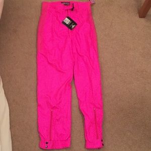 Hot pink ski / snow pants